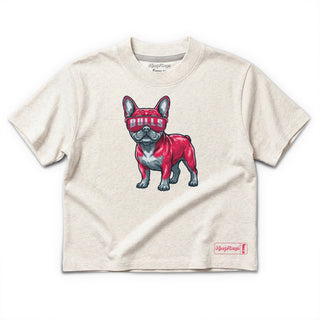 Chicago Bulls Cropped French Bulldog T-Shirt