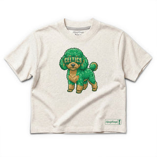 Boston Celtics Cropped Teacup Poodle T-Shirt