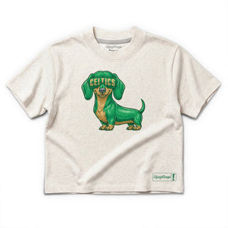 Boston Celtics Cropped Dachshund T-Shirt