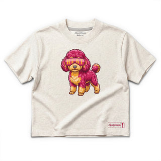 Miami Heat Cropped Teacup Poodle T-Shirt