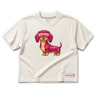 Miami Heat Cropped Dachshund T-Shirt