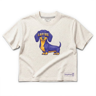 Los Angeles Lakers Cropped Dachshund T-Shirt