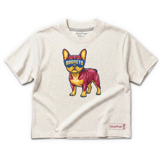 Denver Nuggets Cropped French Bulldog T-Shirt