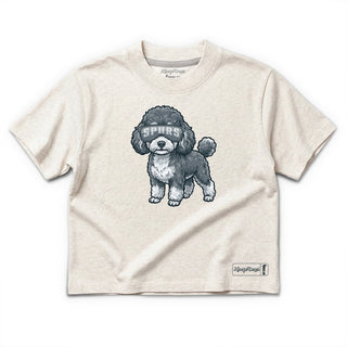 San Antonio Spurs Cropped Teacup Poodle T-Shirt