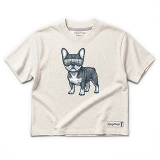 San Antonio Spurs Cropped French Bulldog T-Shirt