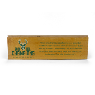 Milwaukee Bucks Championship Blonde Wood Block