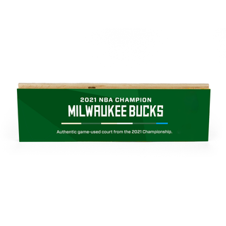 Milwaukee Bucks Championship Green Wood Block