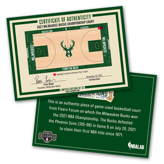 Limited Edition 12" Giannis Small-Star on the Milwaukee Bucks 2021 Championship court