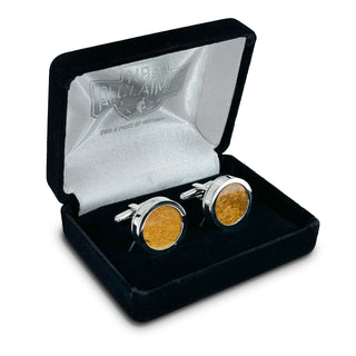 NBA Reclaimed: Brooklyn Nets Cufflinks with game used court